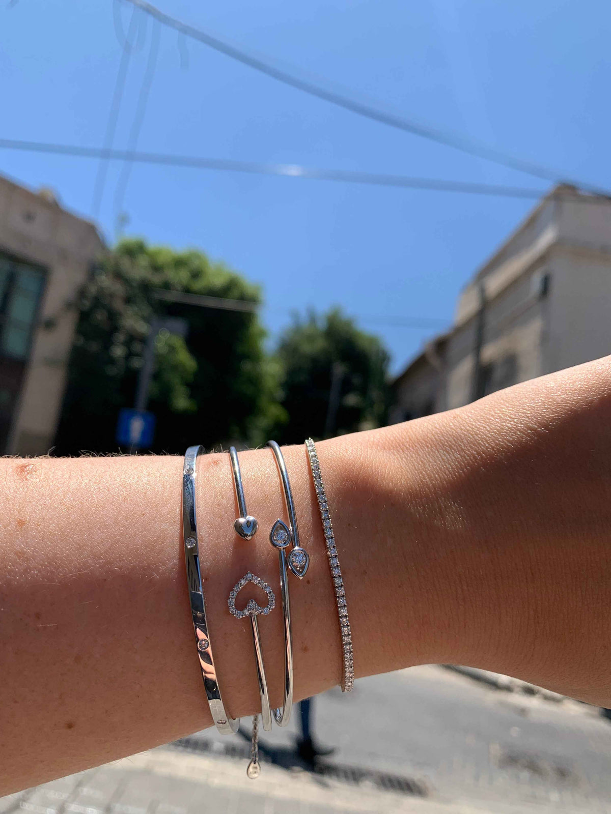 Rigid Diamond Bangle