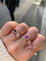 Marquise Sapphire And Diamond Ring