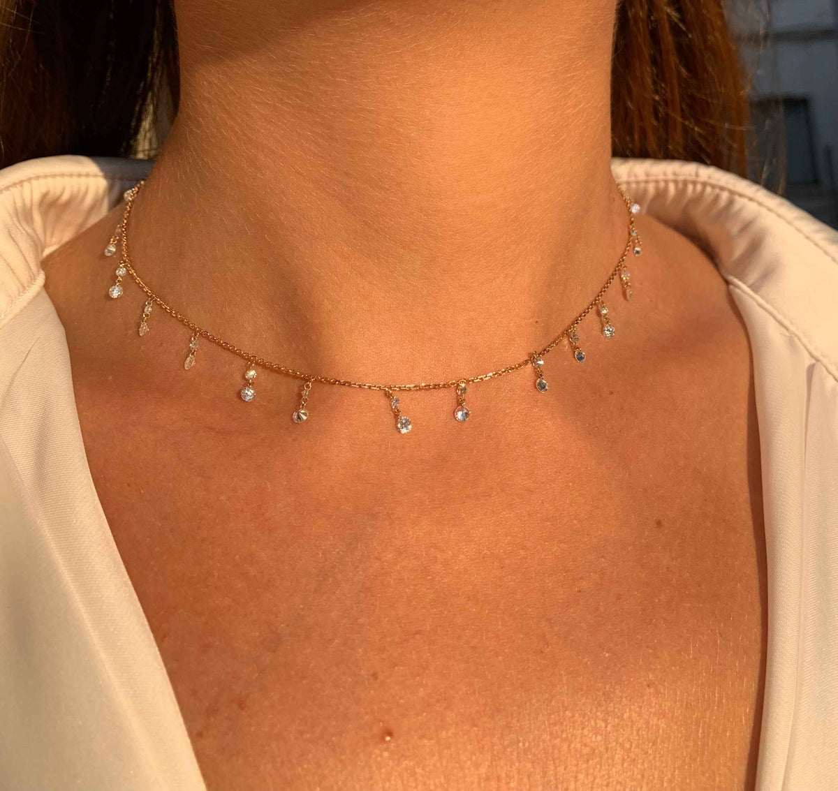 Floating Diamond Necklace