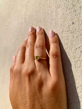 Yellow Triangle Fancy Ring