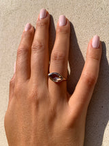 Brown Old-Mine Marquise Fancy Ring