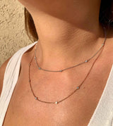 5 Diamond Bezel Station necklace