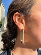 Rose Gold Diamond tube earrings