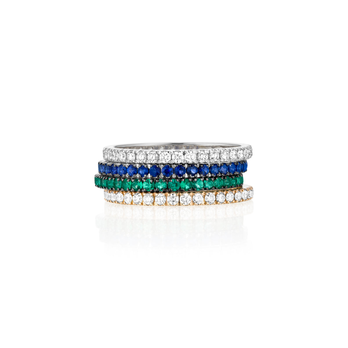 Sapphire Infinity Ring staked