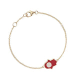Enamel Protection Hamsa Hand 18K Gold Fine Jewelry