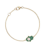 Enamel Protection Hamsa Hand 18K Gold Fine Jewelry