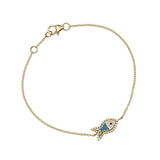 Lucky Diamond Fish Bracelet 18K Rose Gold Fine Jewelry