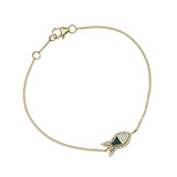 Lucky Diamond Fish Bracelet 18K Gold Fine Jewelry