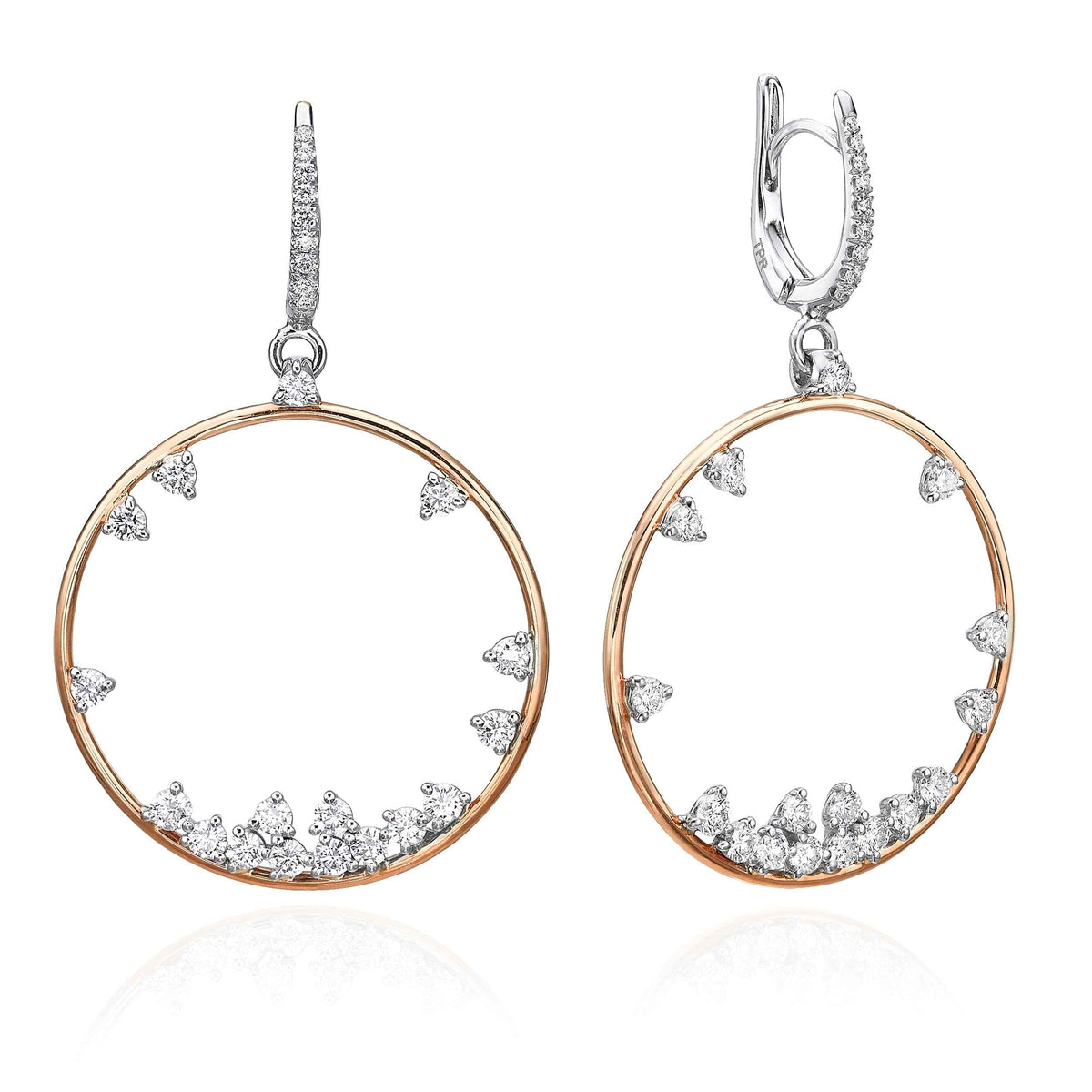 Falling Diamond Snowflake Earrings