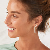 Diamond Paper Clip Earrings