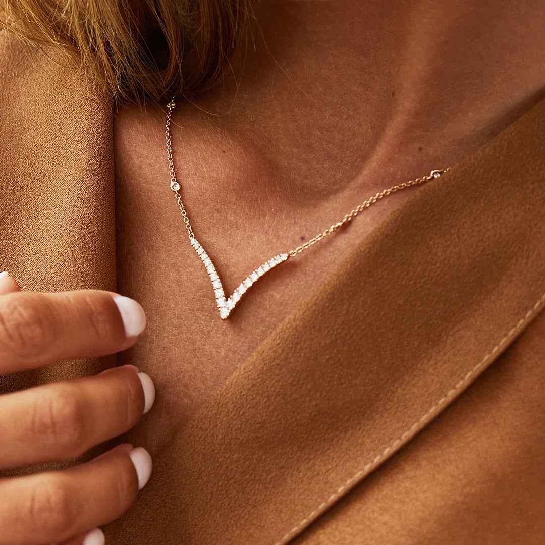 Diamond V Necklace