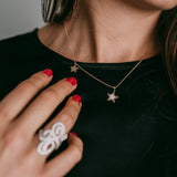 Double Star Diamond Necklace