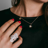 Double Star Diamond Necklace