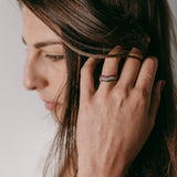 V-Shaped Diamond Stack Ring