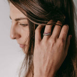 V-Shaped Diamond Stack Ring