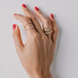 Open Double Band Diamond Ring