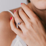 Blue Sapphire Ring With Diamonds