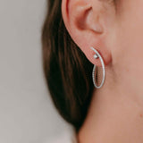 Twisted Oval Hoop Earrings
