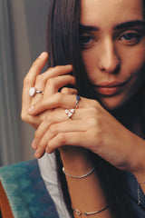 Blue Sapphire Heart Ring