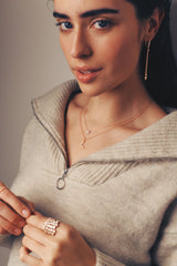 Large Diamond Initial Necklace