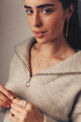 Large Diamond Initial Necklace