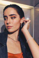 Pave Diamond Chain Link Earrings