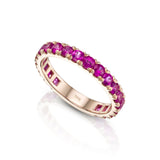 Pink Sapphire Eternity Band
