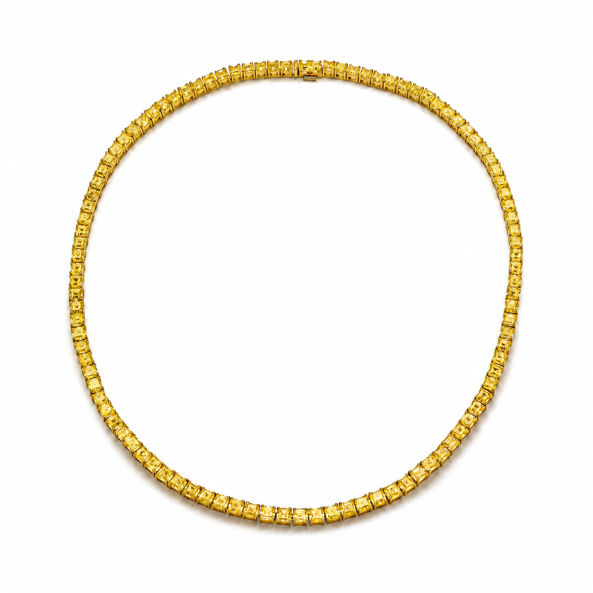 Rare Fancy Yellow Diamond Necklace