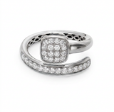 ARCHITECTURAL BRILLIANCE RADIANT REBELLION — white gold ring, front view packshot