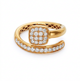 ARCHITECTURAL BRILLIANCE RADIANT REBELLION — yellow gold ring, front view packshot