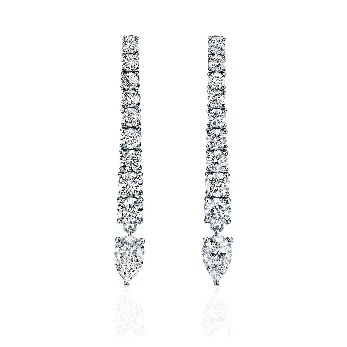 Degrade Tennis Earrings with Drop