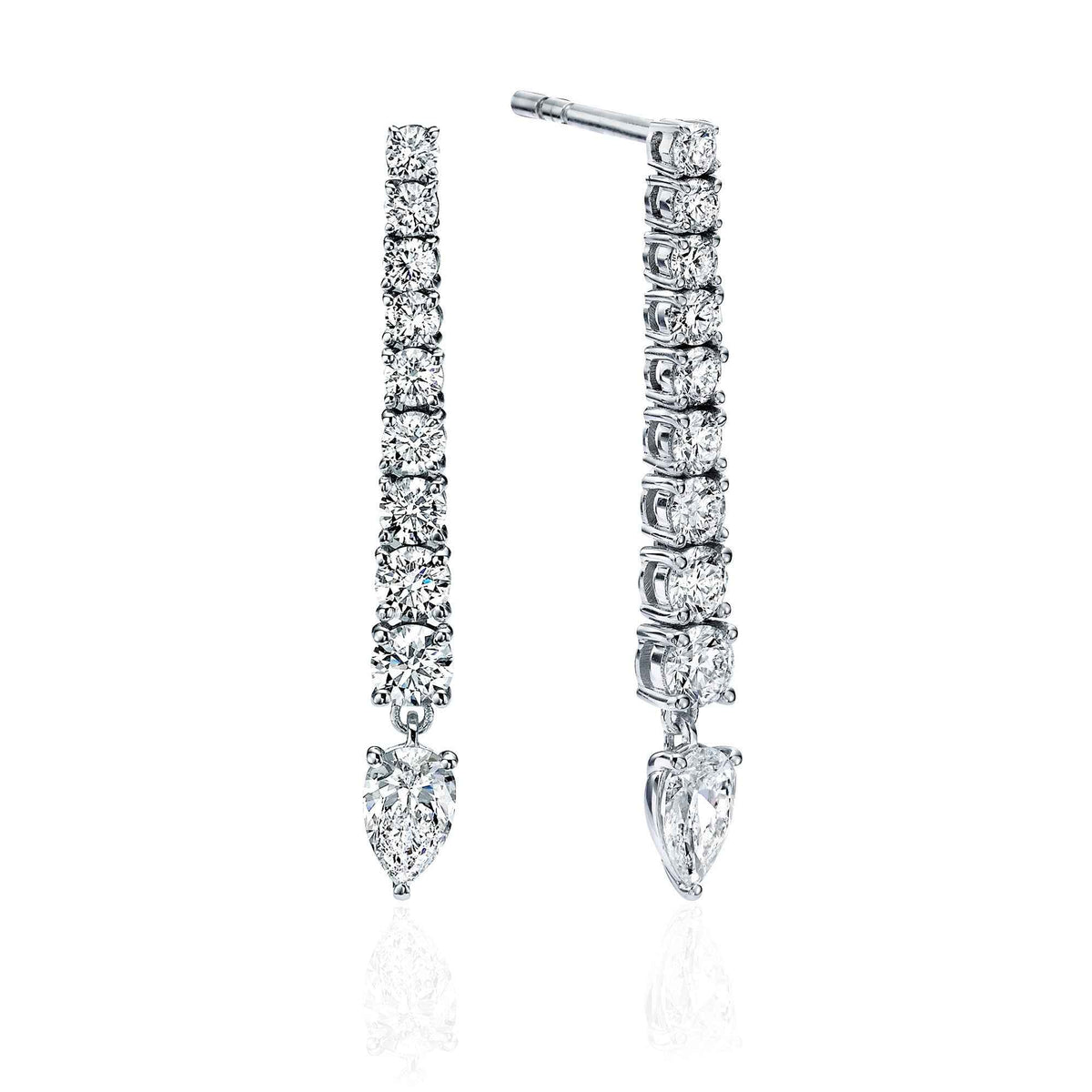 Degrade Tennis Earrings with Drop