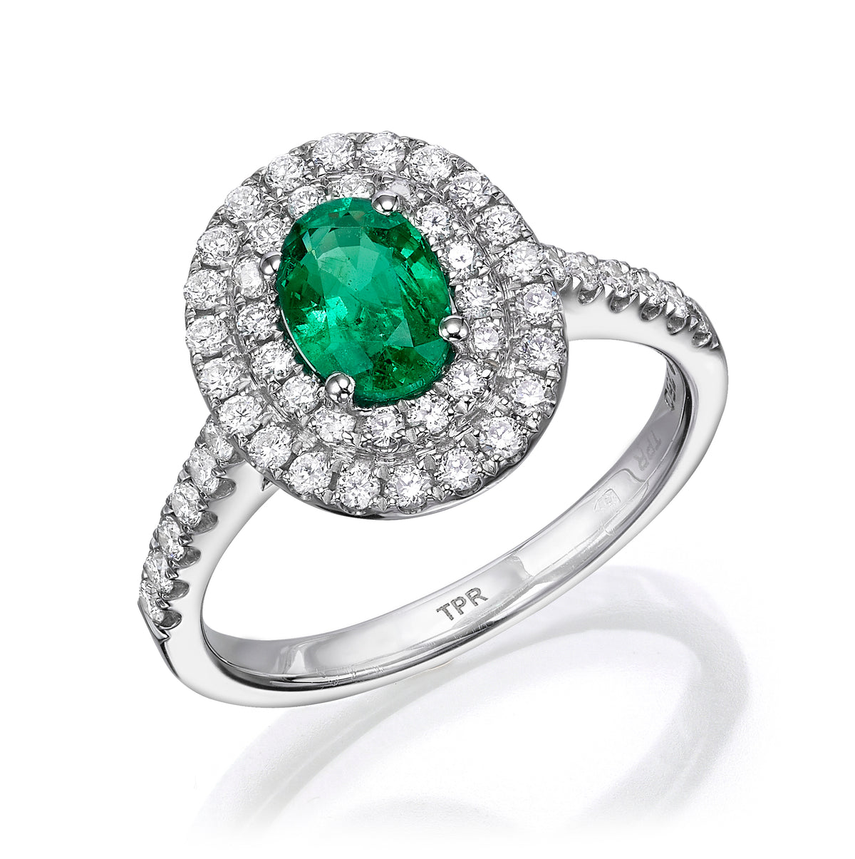 Diamond Pave Emerald Ring