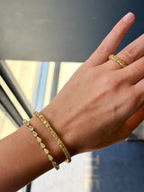 Fancy Yellow Asscher cut tennis