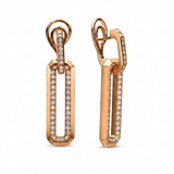ARCHITECTURAL RADIANCE AN ODE TO MODERN LINEARITY — earrings packshot, Front pair view