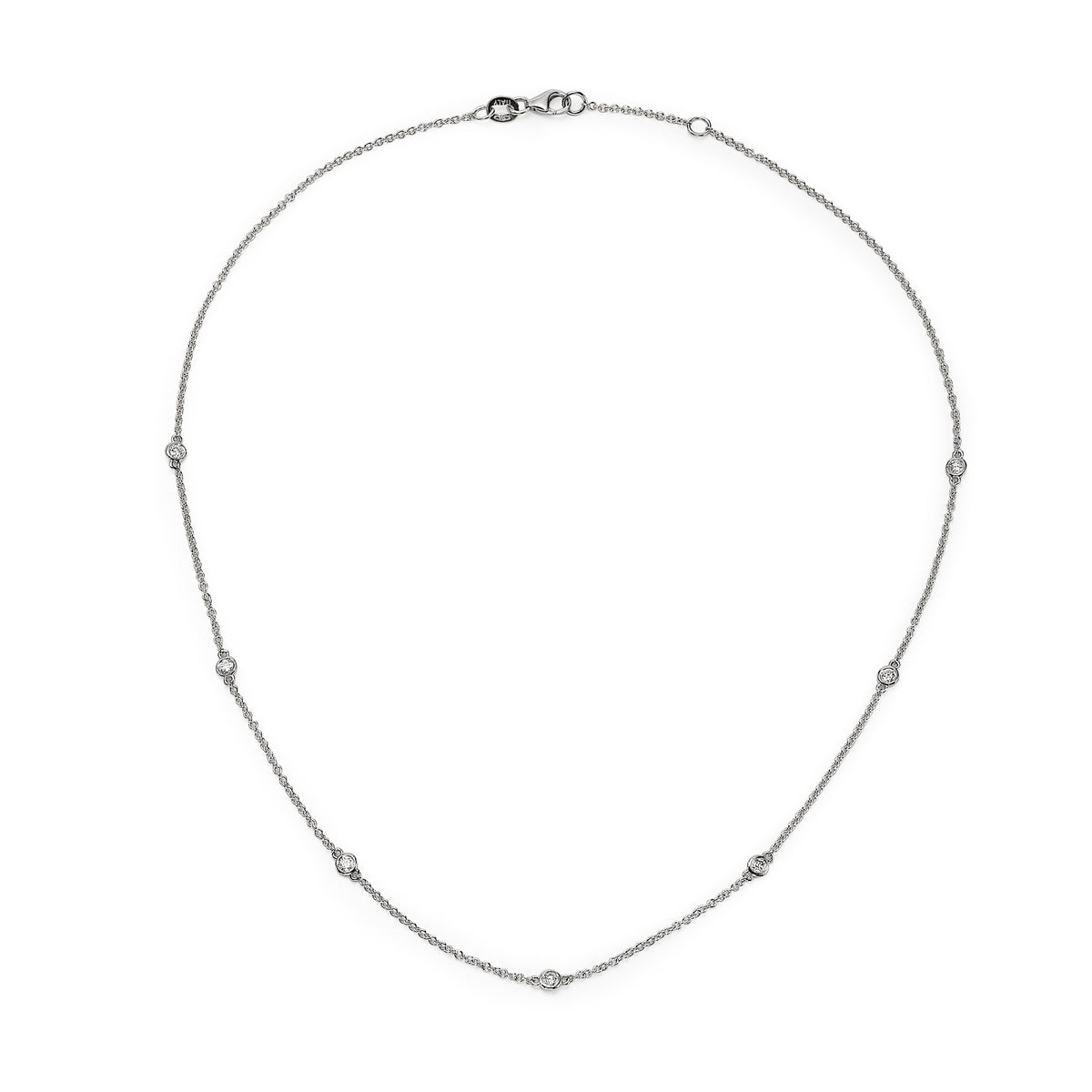7 Diamond Bezel Station necklace