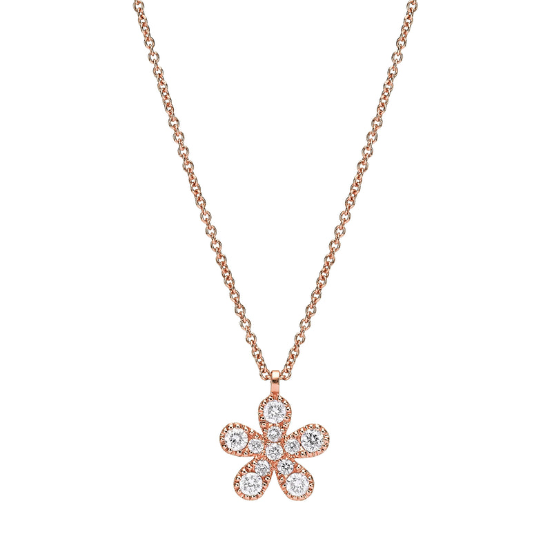 Five Petal Diamond Necklace