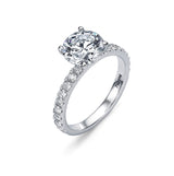 Round Solitaire 2ct engagment ring 18K standing