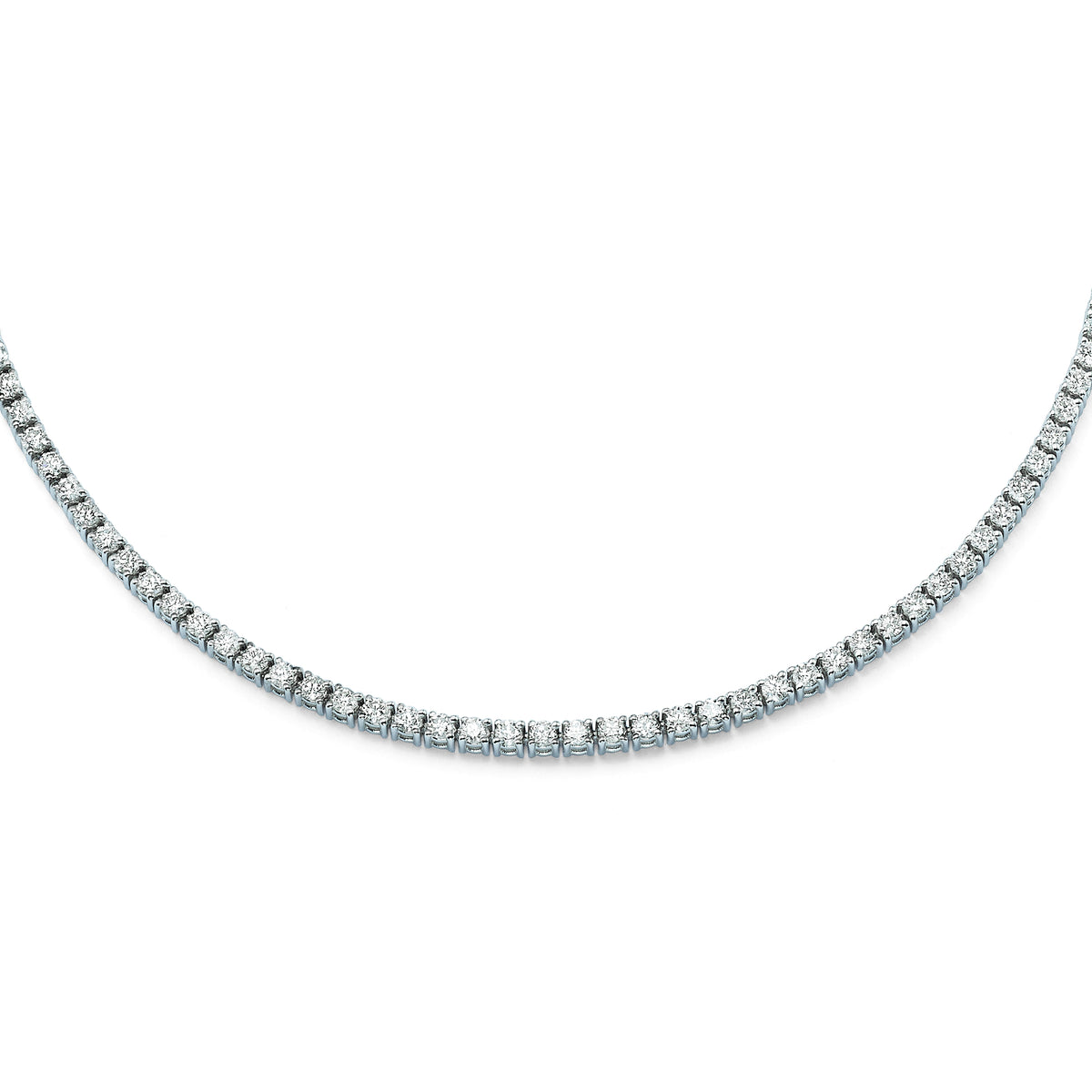 Diamond Tennis Necklace closeup