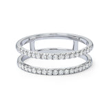 Tapered Double Band Diamond Ring