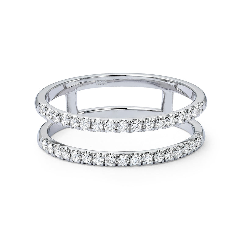 Tapered Double Band Diamond Ring