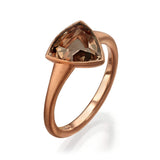 Brown Triangle Fancy Ring