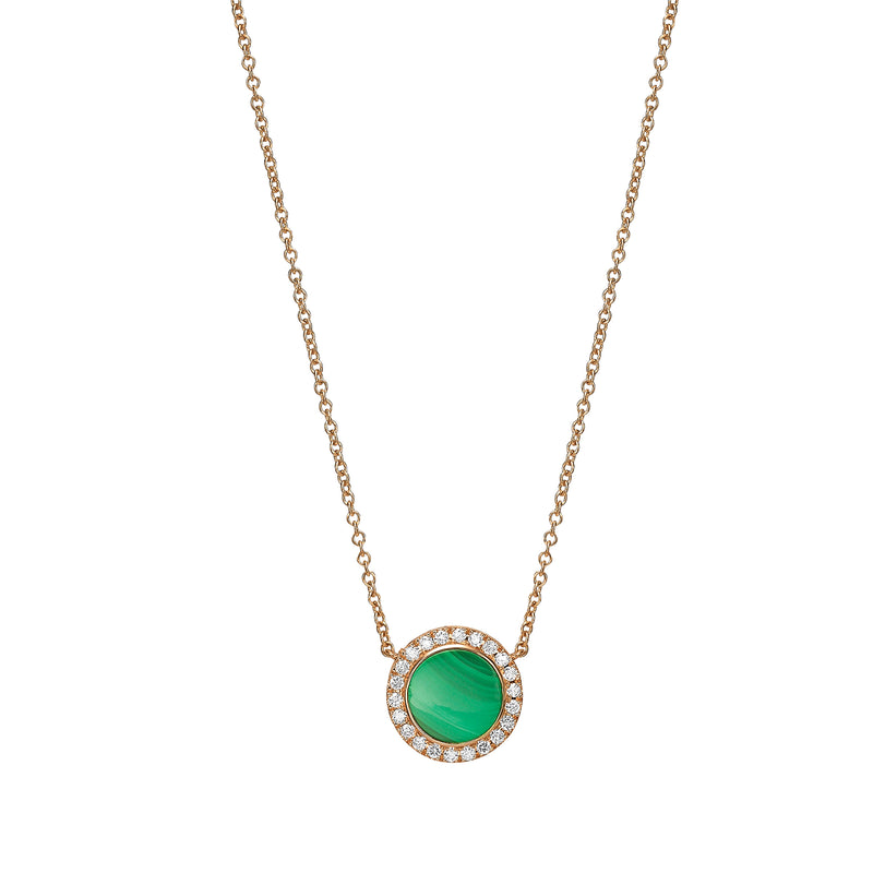 Green Malachite Sun Necklace