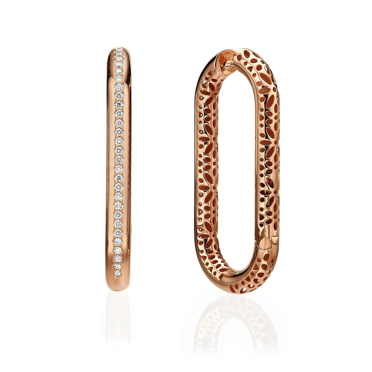 Chunky Oval Tube Earrings