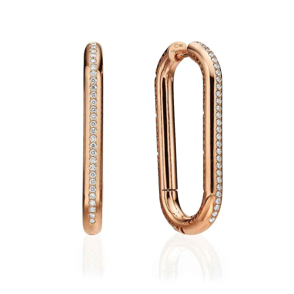 Chunky Oval Tube Earrings