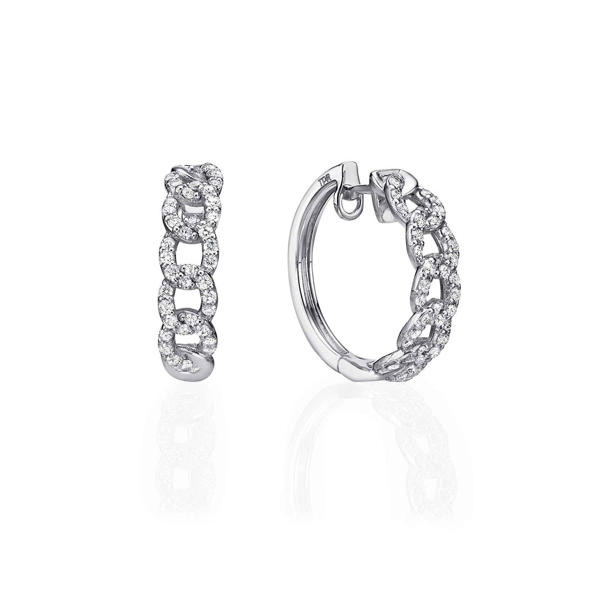 Chain Link Diamond Hoops