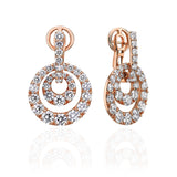 Double Diamond spiral Earrings