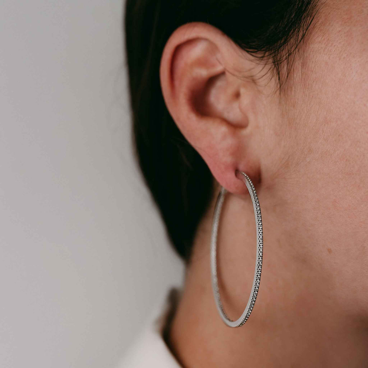 Large Diamond Hoops