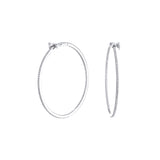Packshots - Large Diamond Hoops 18K white gold