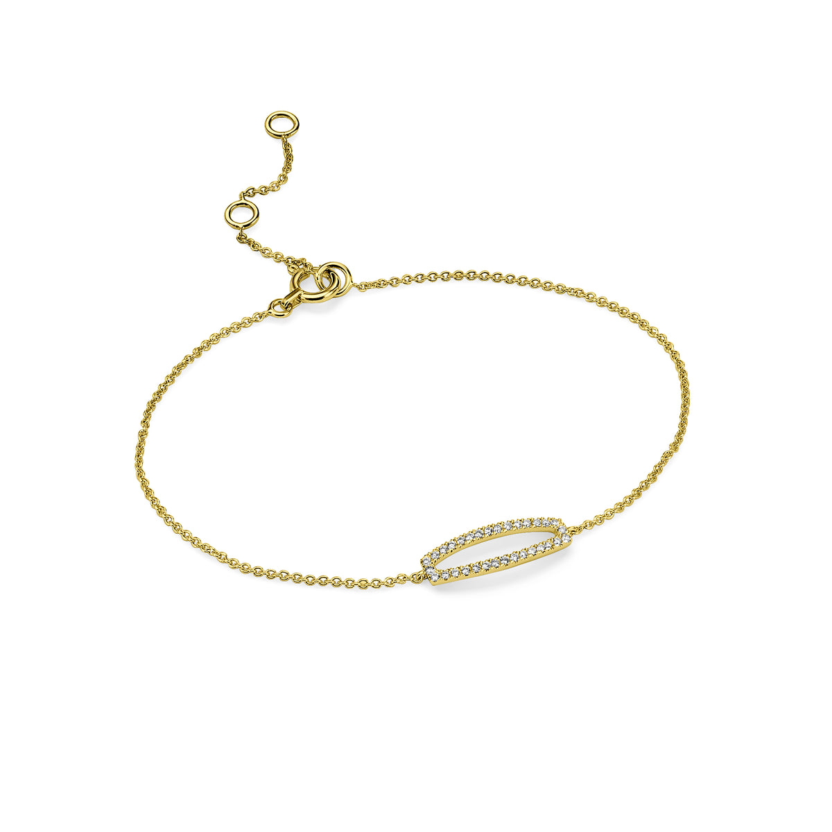 Oval Bar Bracelet yellow gold 18k